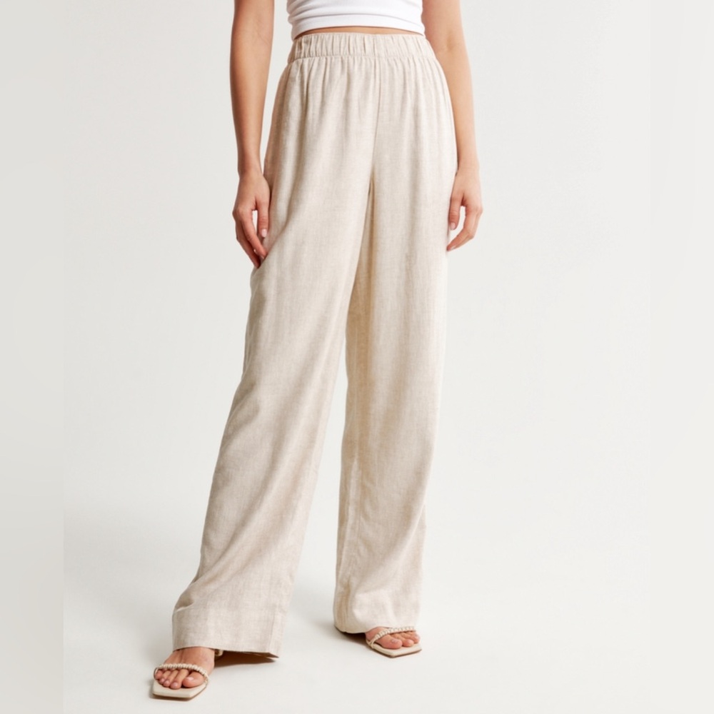 ABERCROMBIE LINEN BLEND PULL ON PANT